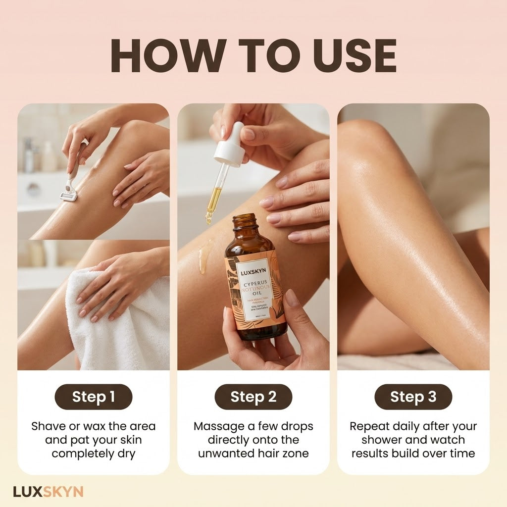 LuxSkyn Natural Hair Reduction Oil